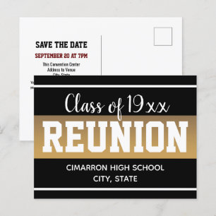 School Class Reunion Save the Date Blue Announceme Announcement Postcard