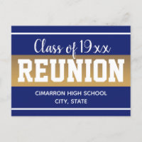 School Class Reunion Save the Date Blue