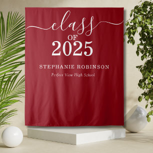 School Class Year Graduation Backdrop Prop Tapestry