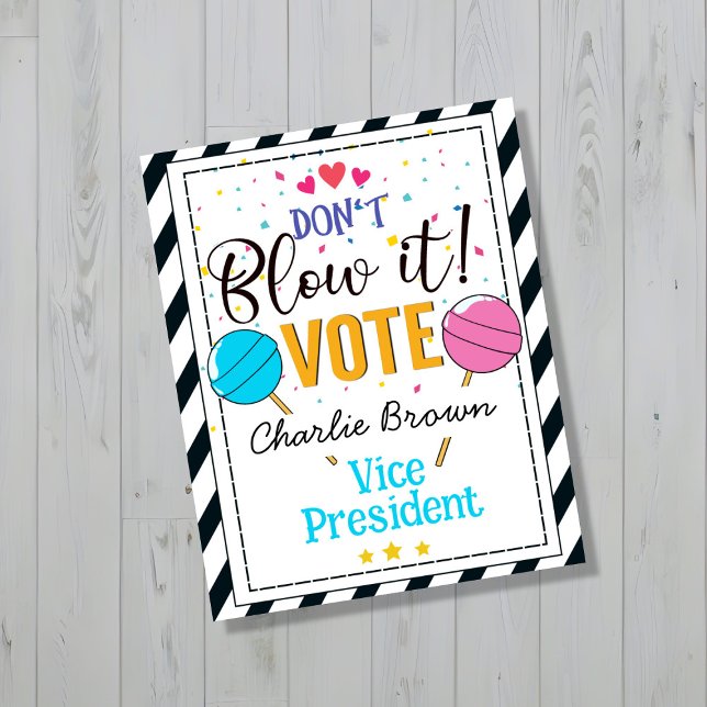 School Classroom Voting Poster | Don’t Blow It – (Creator Uploaded)