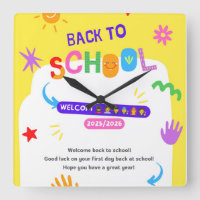 School clock for children for the new school year