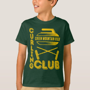 School Club Team Name Curling T-Shirt