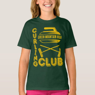 School Club Team Name Curling T-Shirt