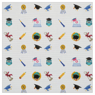 School, College, University Graduation Theme Fabric