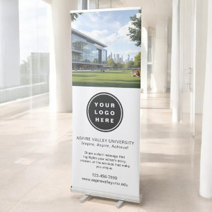 School College University Logo Professional Photo Retractable Banner