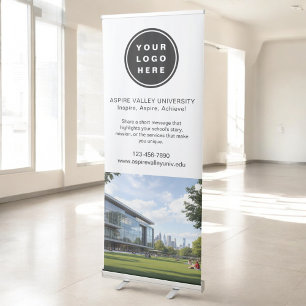 School College University Logo Professional Photo Retractable Banner