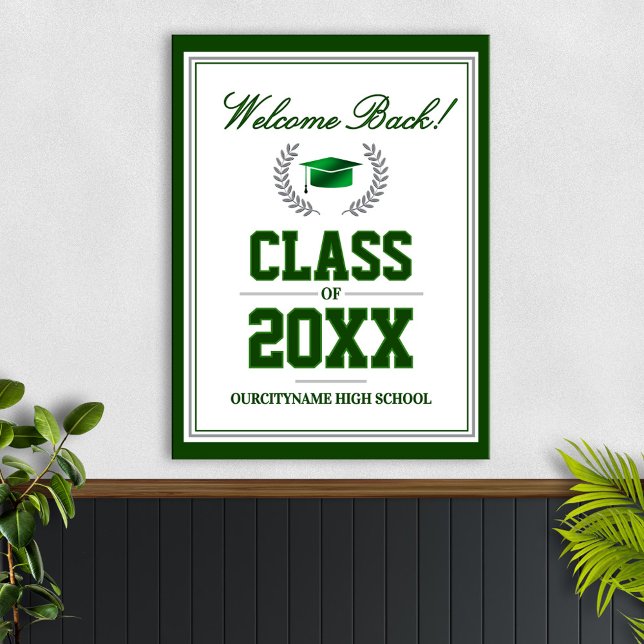 School Colors Class Reunion Welcome Poster (Creator Uploaded)