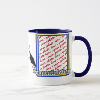 School Colours  Blue & Gold Graduation Frame Mug