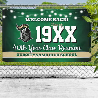 School Colours Class Reunion Welcome Banner