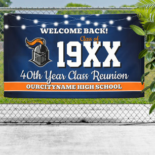 School Colours Class Reunion Welcome Banner