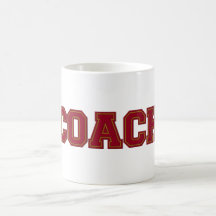 School Colours COACH Mug, Burgundy Gold
