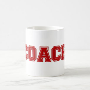 School Colours COACH Mug, Red-White Coffee Mug