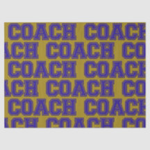 School Colours COACH Varsity Letters-Blue-Gold