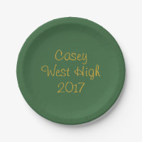 School Colours Forest Green and Gold Graduation