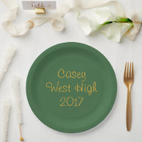 School Colours Forest Green and Gold Graduation