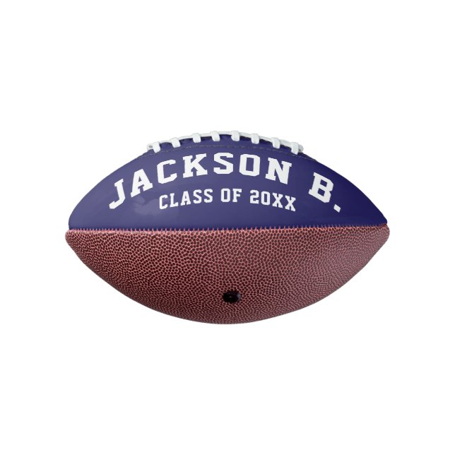 School Colours Graduating Class  Personalised American Football (Rotated 270)