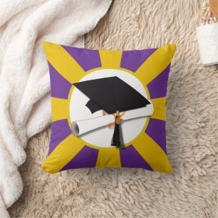 School Colours Graduation Cap w/Diploma   Cushion