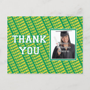 School Colours Thank You Postcard