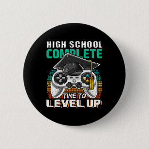 School Complete Video Game Senior Graduation Gift 6 Cm Round Badge