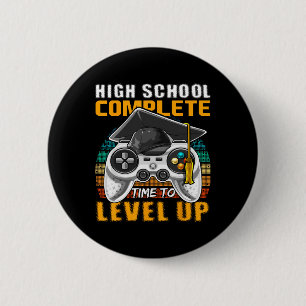 School Complete Video Game Senior Graduation Gift 6 Cm Round Badge
