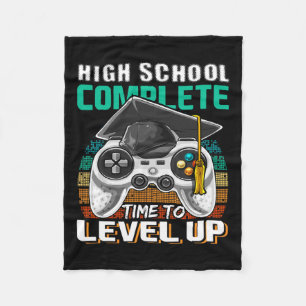 School Complete Video Game Senior Graduation Gift Fleece Blanket