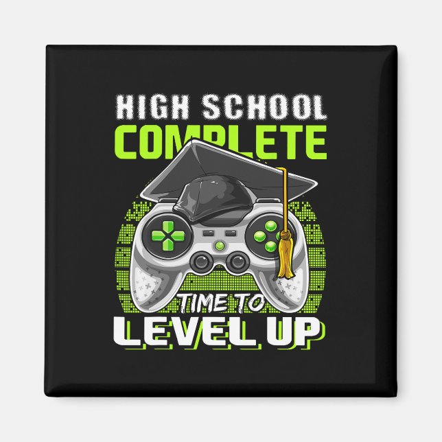 School Complete Video Game Senior Graduation Gift  Magnet (Front)