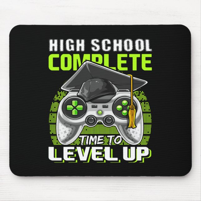 School Complete Video Game Senior Graduation Gift  Mouse Mat (Front)