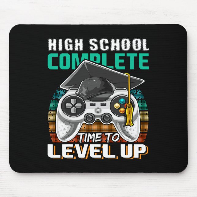 School Complete Video Game Senior Graduation Gift  Mouse Mat (Front)