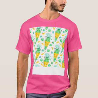 School Cone With Fruits For School Enrolment T-Shirt