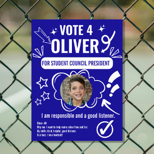 School Council Voting Poster Template for Kids