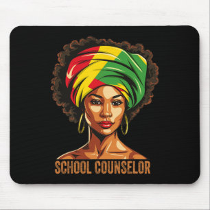 School Counsellor Afro African American Black Hist Mouse Mat