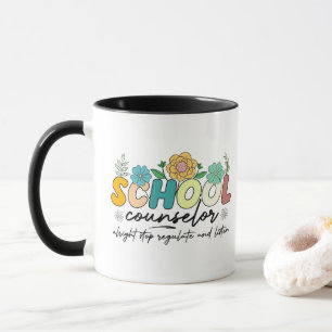 School Counsellor Alright Stop Regulate and Listen Mug
