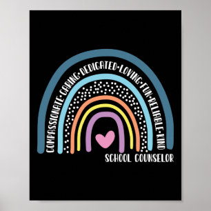 School Counsellor Compassionate Caring Dedicated Poster