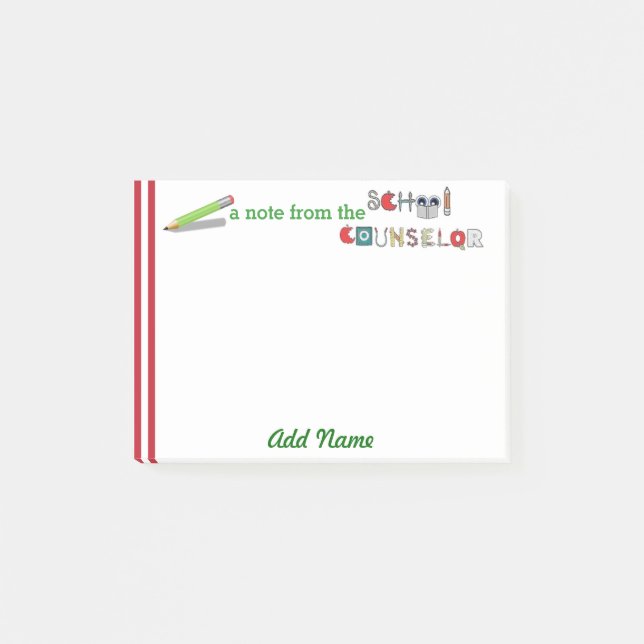 School Counsellor Customised Post-it® Note (Front)
