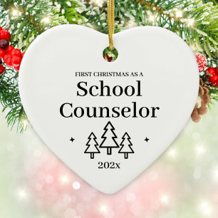 School Counsellor First Christmas Ceramic Tree Decoration