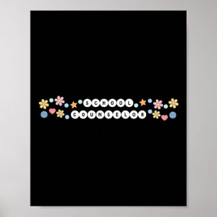 School Counsellor Friendship Bracelet Therapist Me Poster