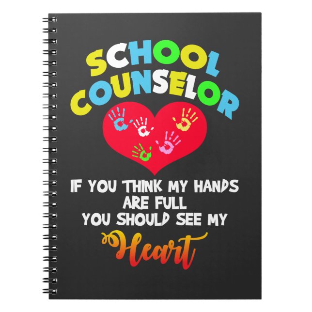 School Counsellor Full Heart Appreciation Gift Notebook (Front)