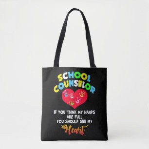 School Counsellor Full Heart Appreciation Gift Tote Bag