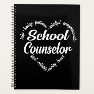 School Counsellor Heart Word Cloud Planner