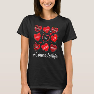 School Counsellor Hearts - Appreciation Counseling T-Shirt