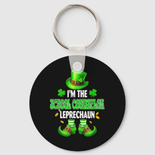 School Counsellor Leprechaun Patricks Day Proud Key Ring