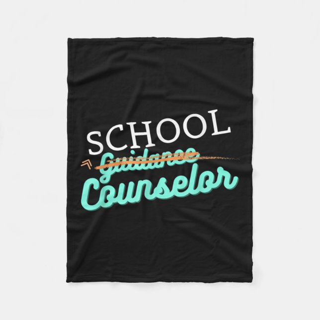 School Counsellor Not Guidance Counsellor  Fleece Blanket (Front)