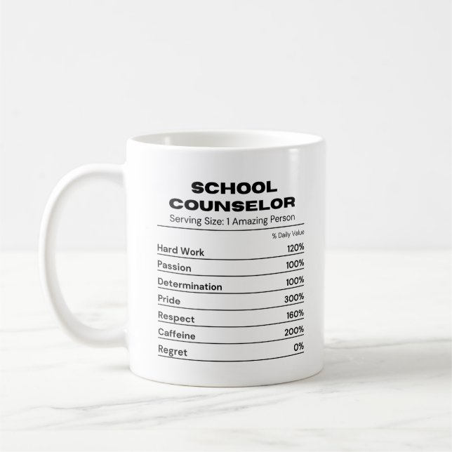 School Counsellor Psychologist School Guidance Coffee Mug (Left)