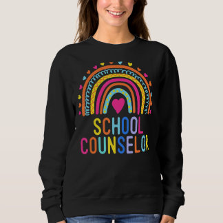 School Counsellor Rainbow Appreciation Back To Sch Sweatshirt