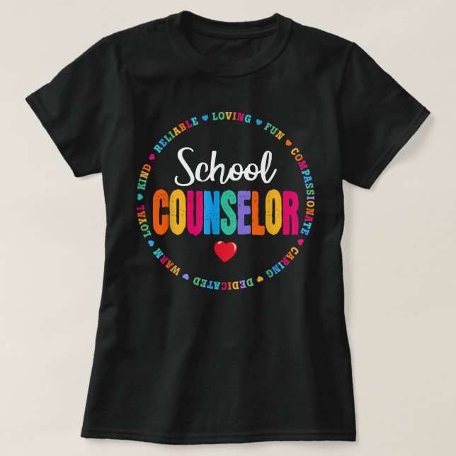 School Counsellor Squad Life First 100 Last Day Co T-Shirt (Design Front)