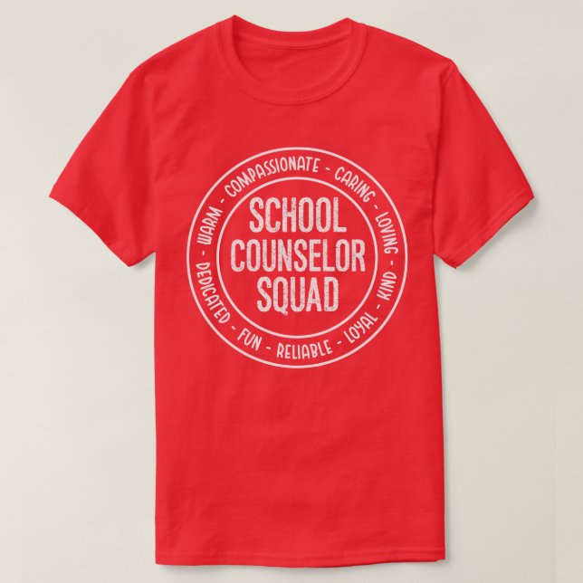 School Counsellor Squad motivational Back to schoo T-Shirt (Design Front)