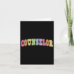 School Counsellor Squad Teacher Floral Back To Sch Card