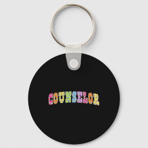 School Counsellor Squad Teacher Floral Back To Sch Key Ring