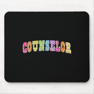 School Counsellor Squad Teacher Floral Back To Sch Mouse Mat
