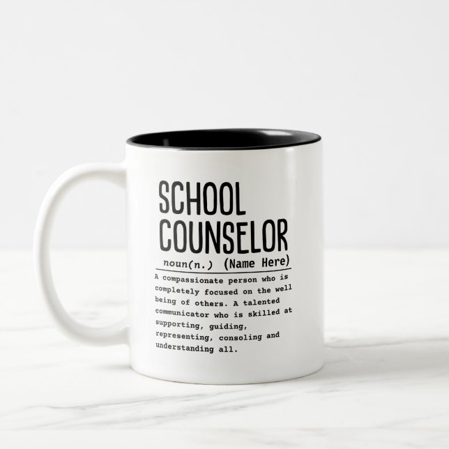 School Counsellor Two-Tone Coffee Mug (Left)